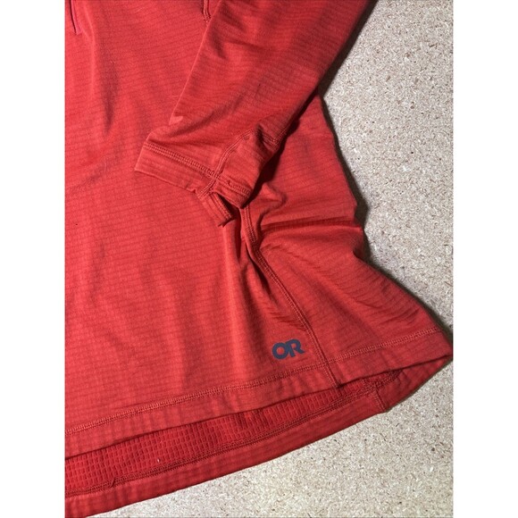 Outdoor Research Vigor Grid Fleece Half Zip Men's Sweatshirt Orange M - Picture 3 of 6